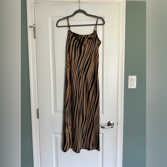 Banana Republic Zebra Animal Print Slip Dress Size 4 - Picture 5 of 7
